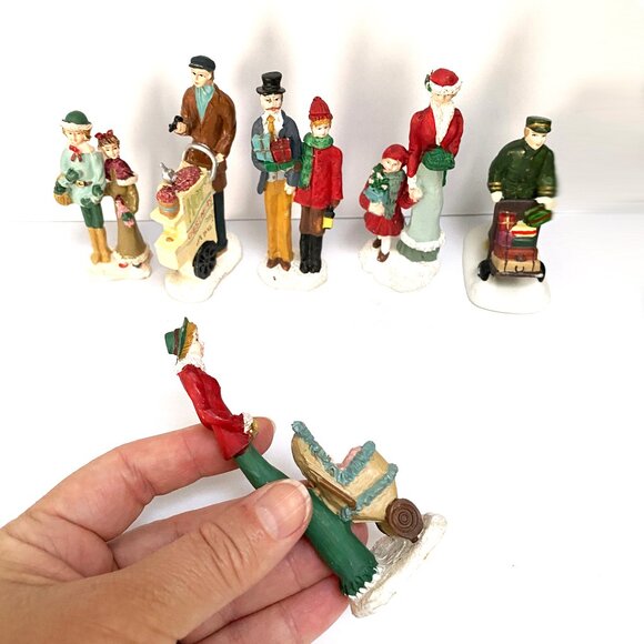 Vintage Lemax Tiny Holiday People Figurines: Christmas Decor - Picture 10 of 10